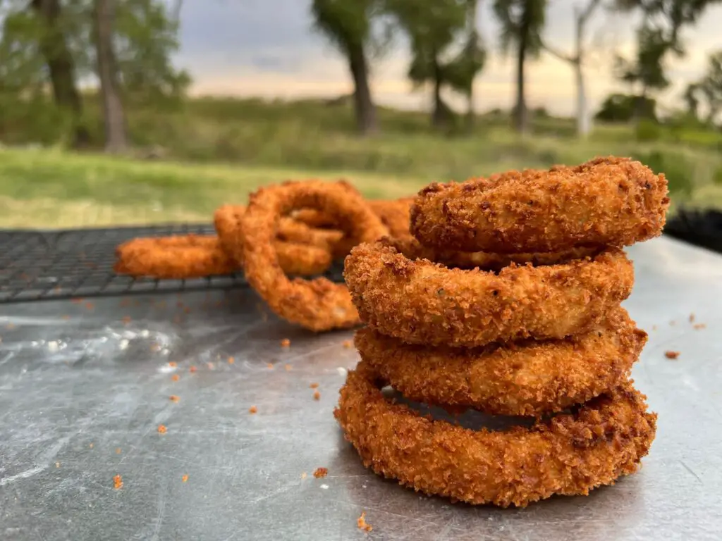 A close up of some fried food on the table