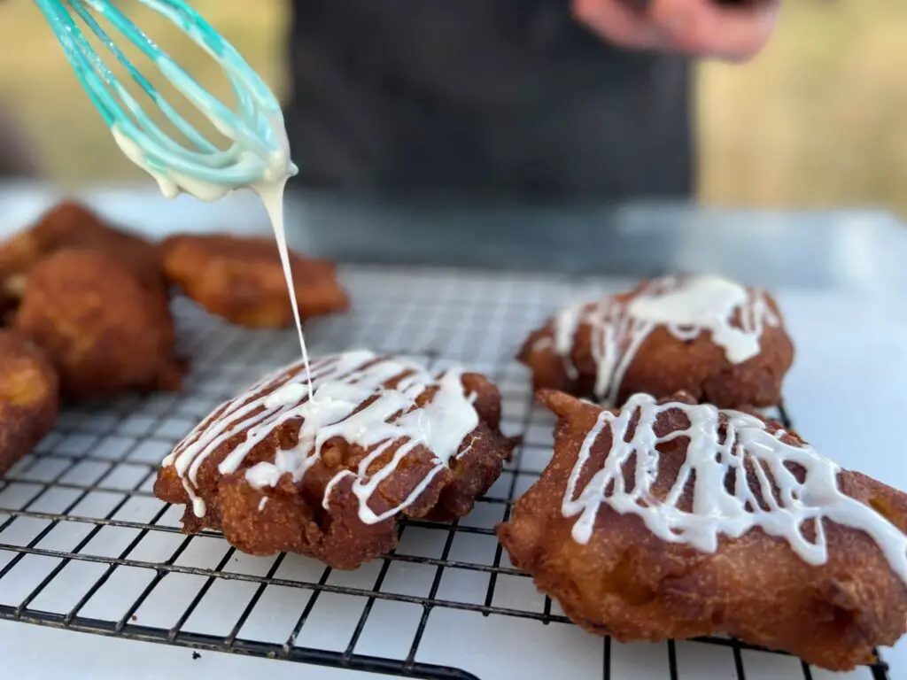 Kent Rollins' Apple Fritters with Fireball Whiskey Drizzle