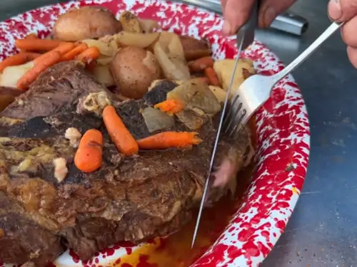 Smoked Camp Dutch Oven Pot Roast 