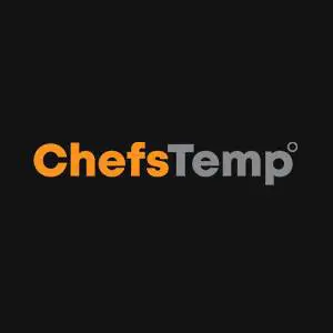 A black and orange logo for chefs temp